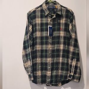 Polo by Ralph Lauren Men's Green Plaid Shirt
